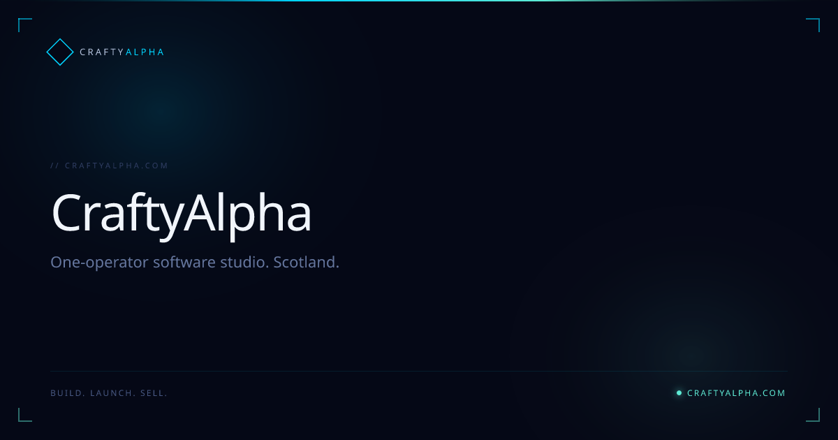 CraftyAlpha — Build. Launch. Sell.